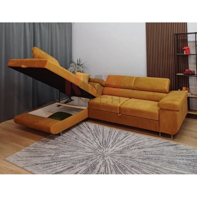 Narożnik Aston 275x202 cm Monolith 48  musztardowy-od ręki