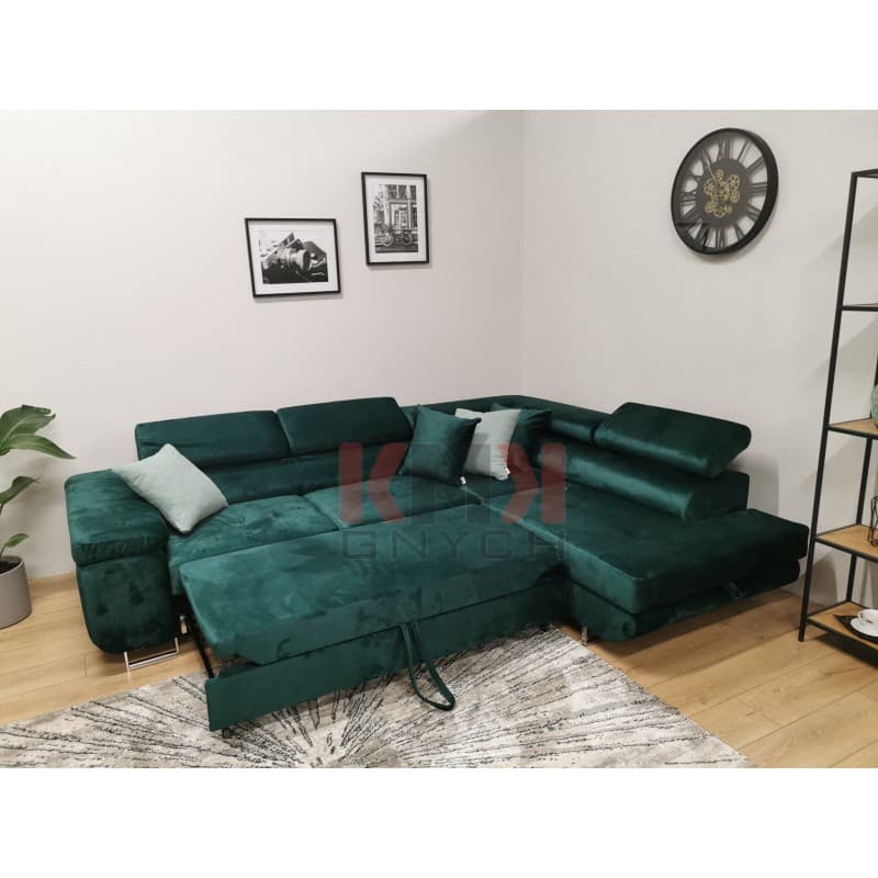 NAROŻNIK ASTON prawy 275X202  Monolith 37 zielony-od ręki