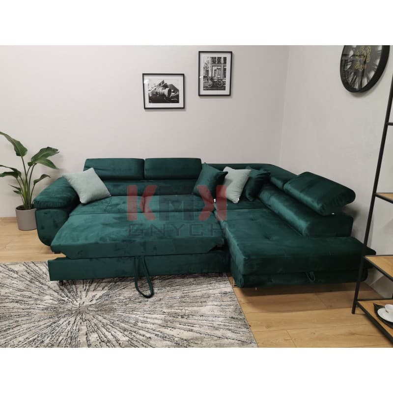 NAROŻNIK ASTON prawy 275X202  Monolith 37 zielony-od ręki