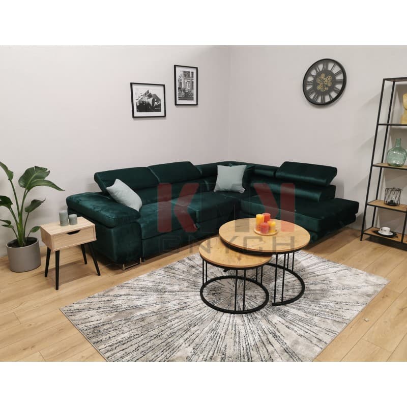 NAROŻNIK ASTON prawy 275X202  Monolith 37 zielony-od ręki