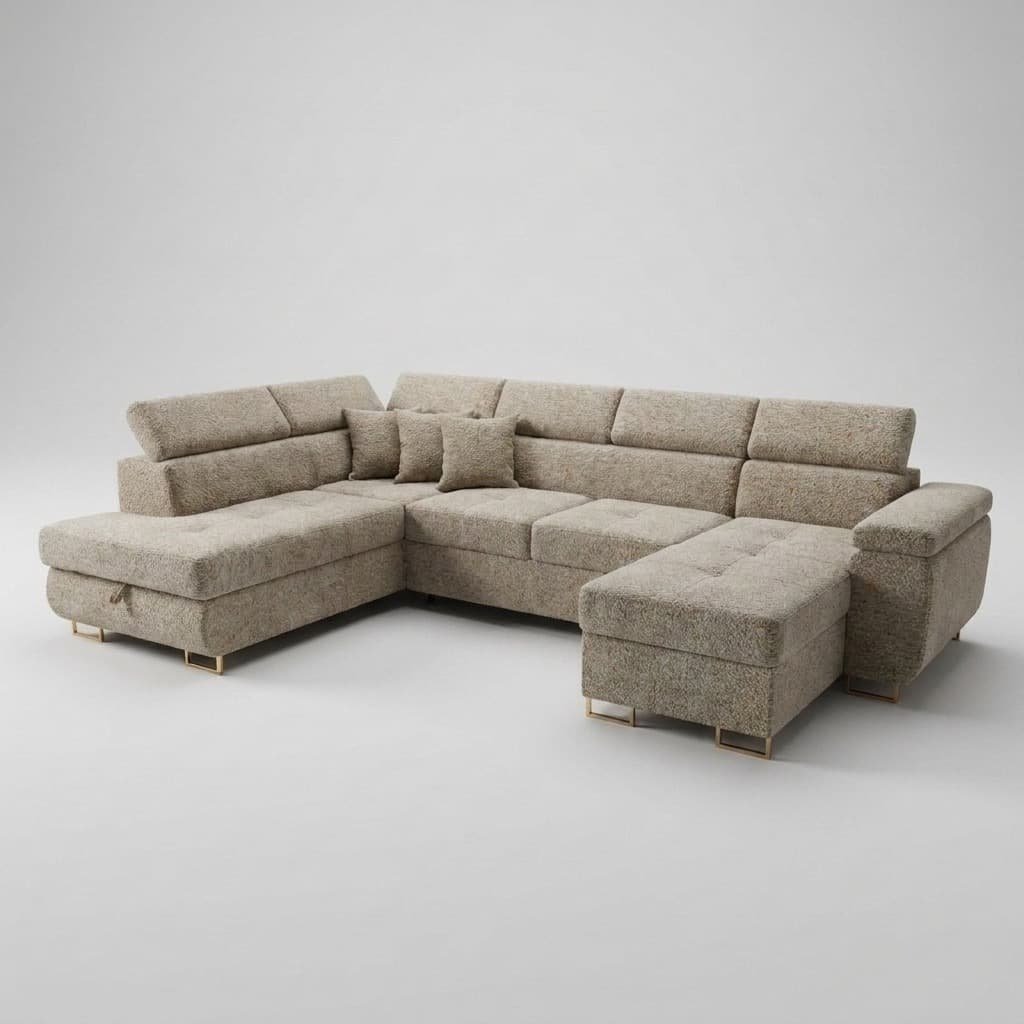Narożnik ASTON LONG BIS BONELL 348x202 cm DO WYBORU