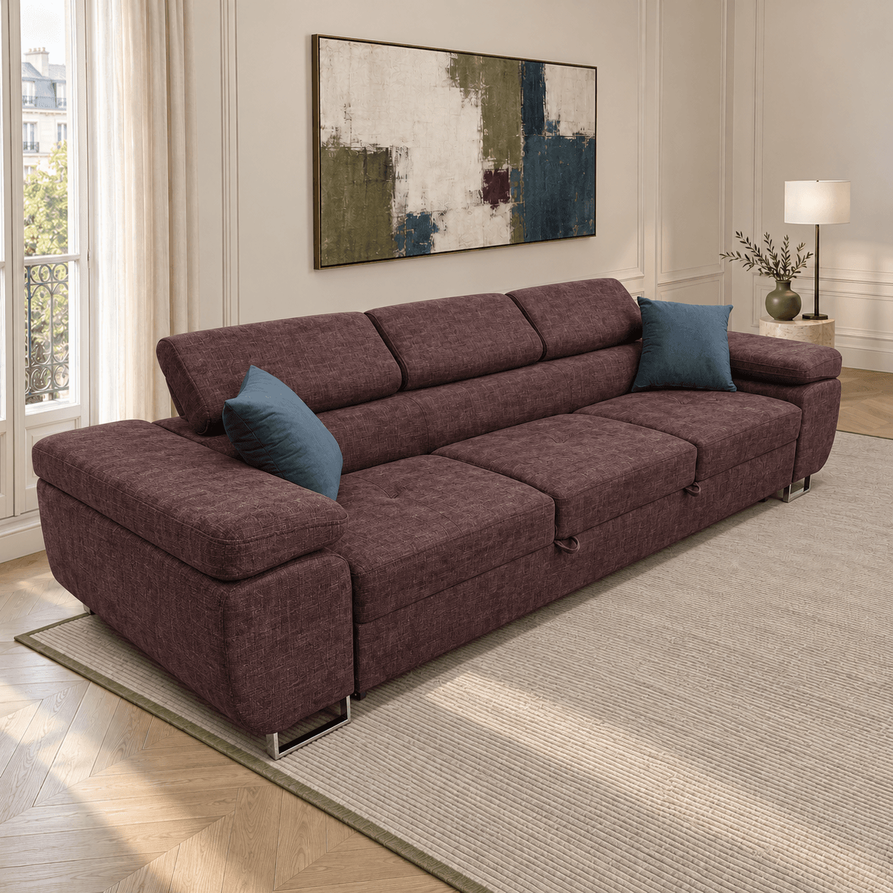 SOFA ASTON III w tkaninie GOLDEN 68 — aranżacja wnętrza